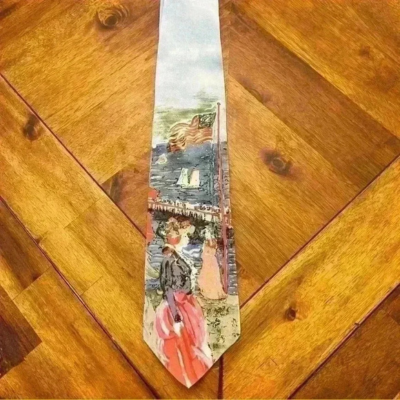 Tango by Max Raab Famous Artist Series #1 Maurice Pendergast Tie 100% Silk - Picture 1 of 4